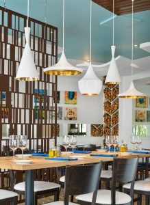 Mezzaluna Restaurant Dining Table Light Fixtures