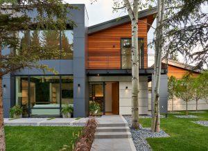 Red Brick Residence Exterior Landscape Front