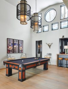McLain Flats Modern Pool Table Room