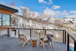 Snowmass Contemporary deck view, lifestyle
