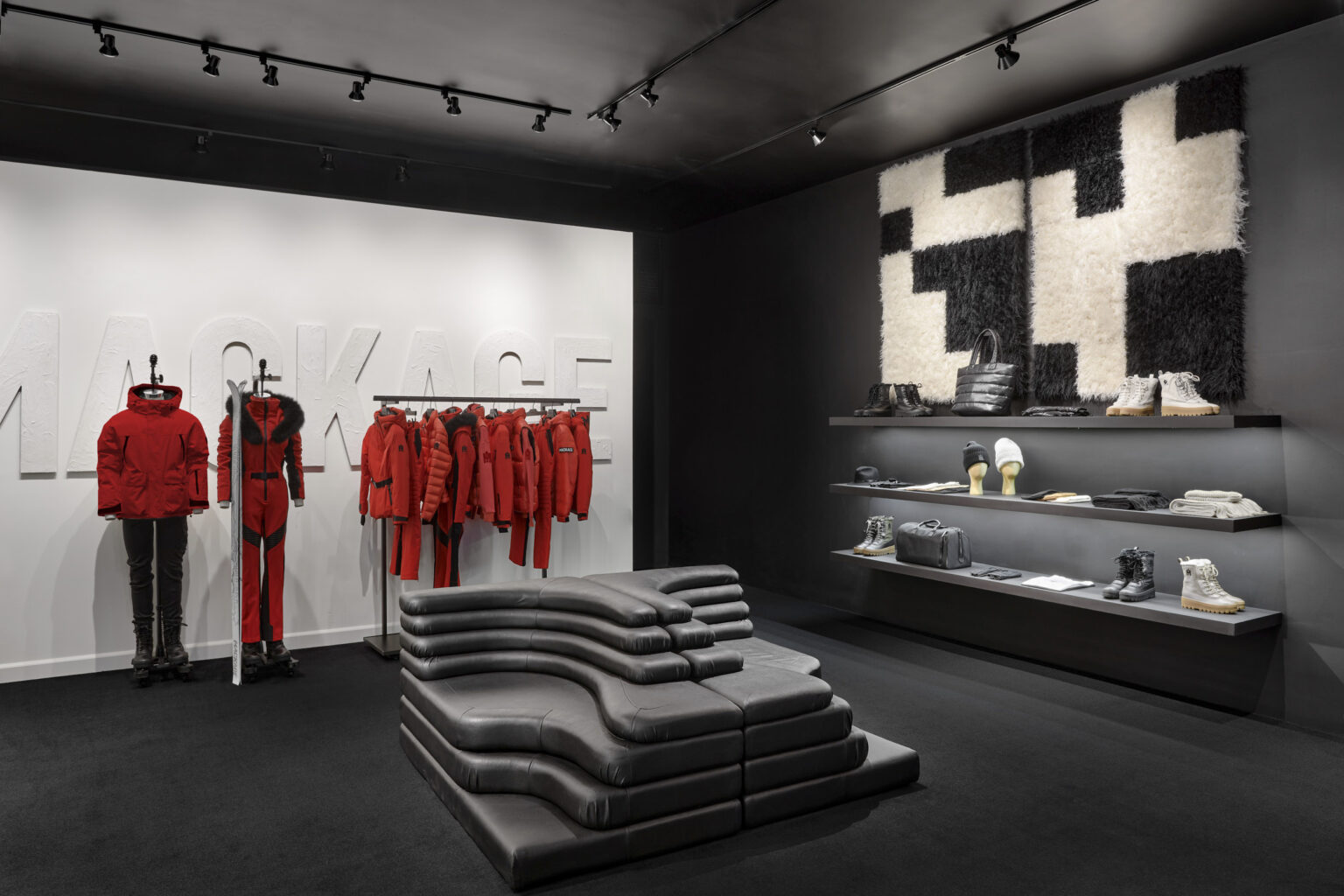 Mackage Luxury outerwear store in Aspen Photographed by Dallas + Harris