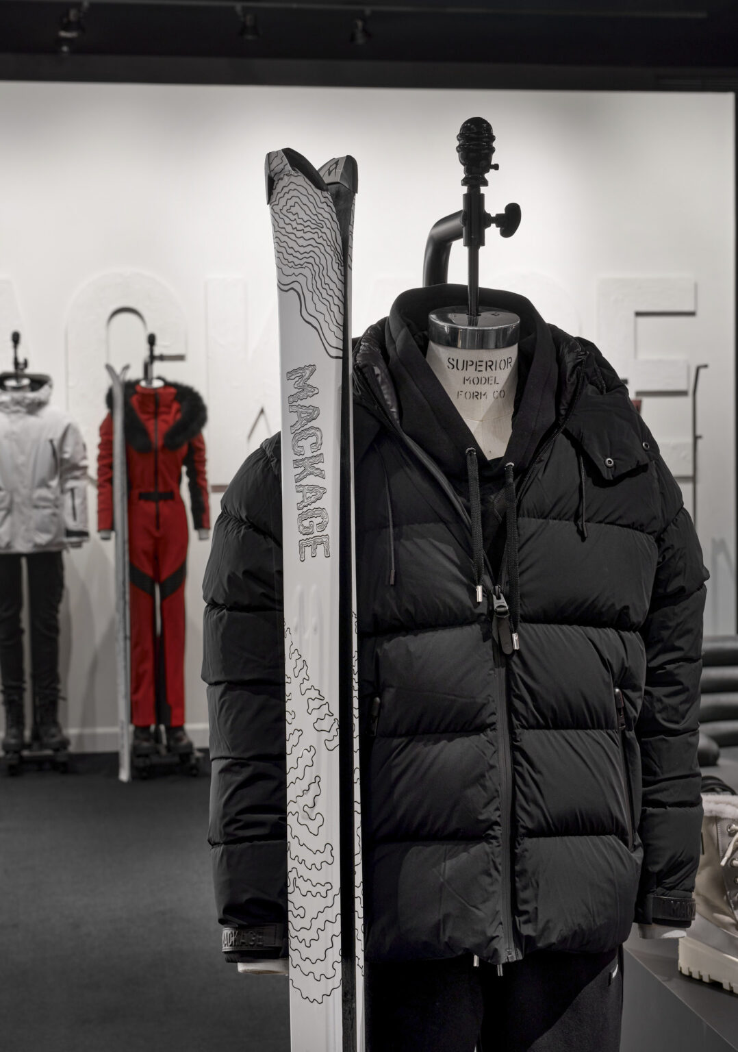 Mackage Luxury outerwear store in Aspen Photographed by Dallas + Harris