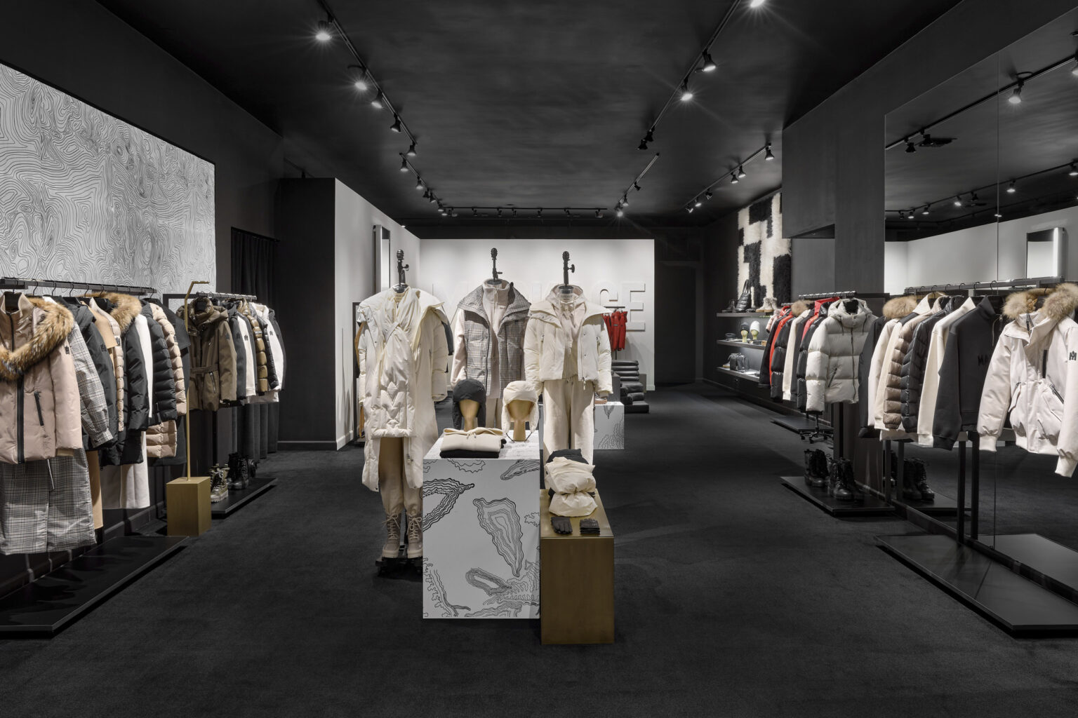 Mackage Luxury outerwear store in Aspen Photographed by Dallas + Harris