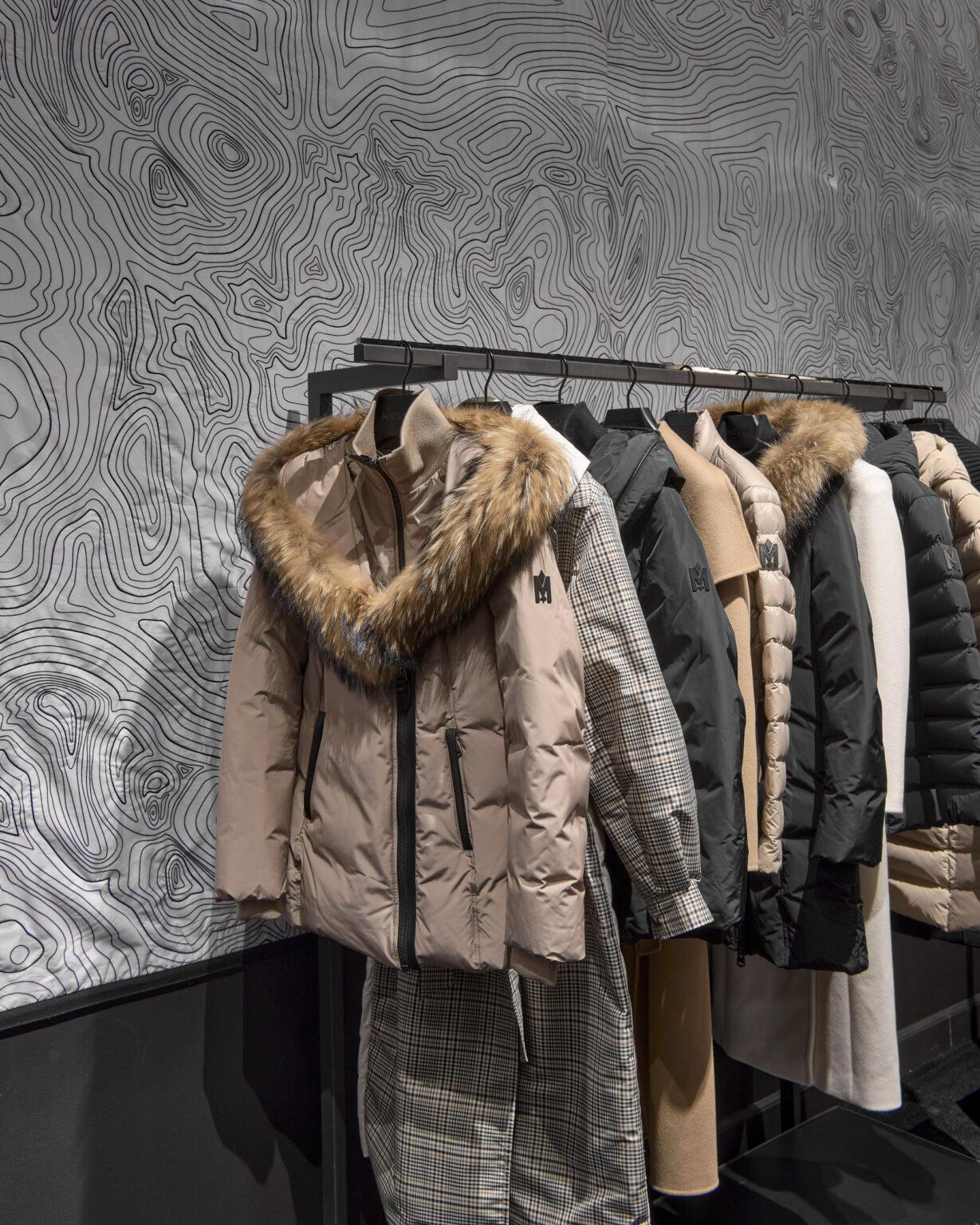 Mackage Luxury outerwear store in Aspen Photographed by Dallas + Harris