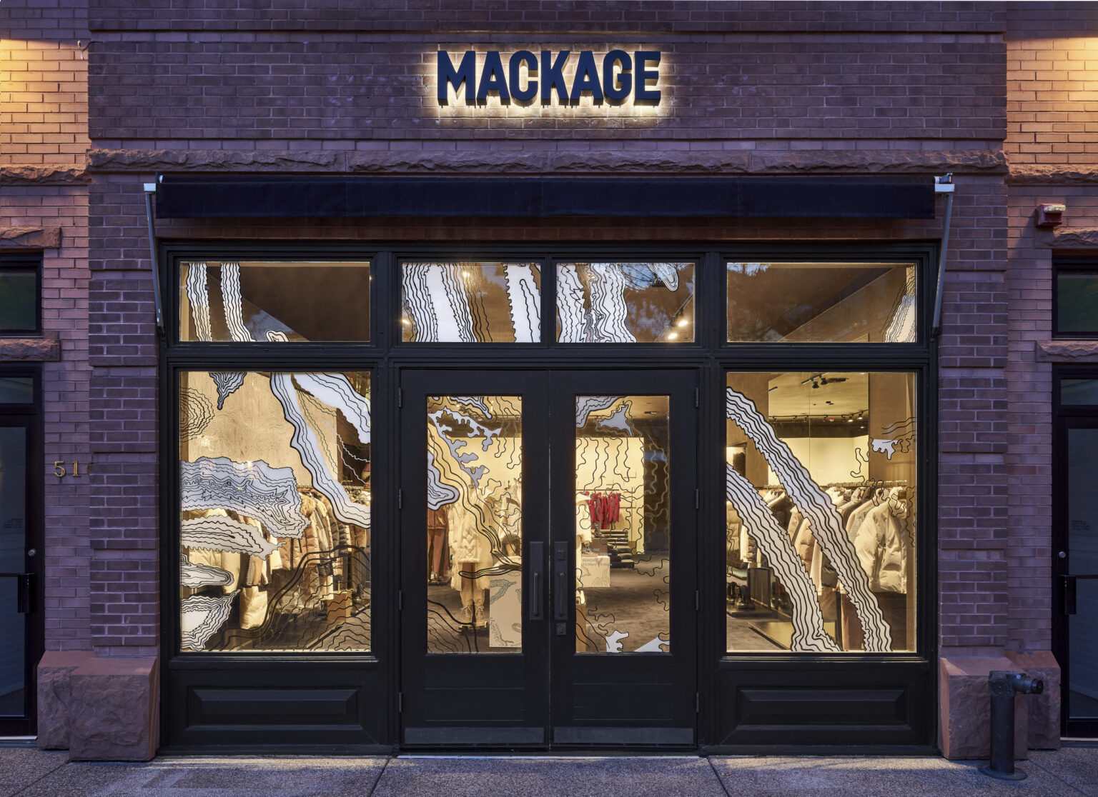Mackage Luxury outerwear store in Aspen Photographed by Dallas + Harris