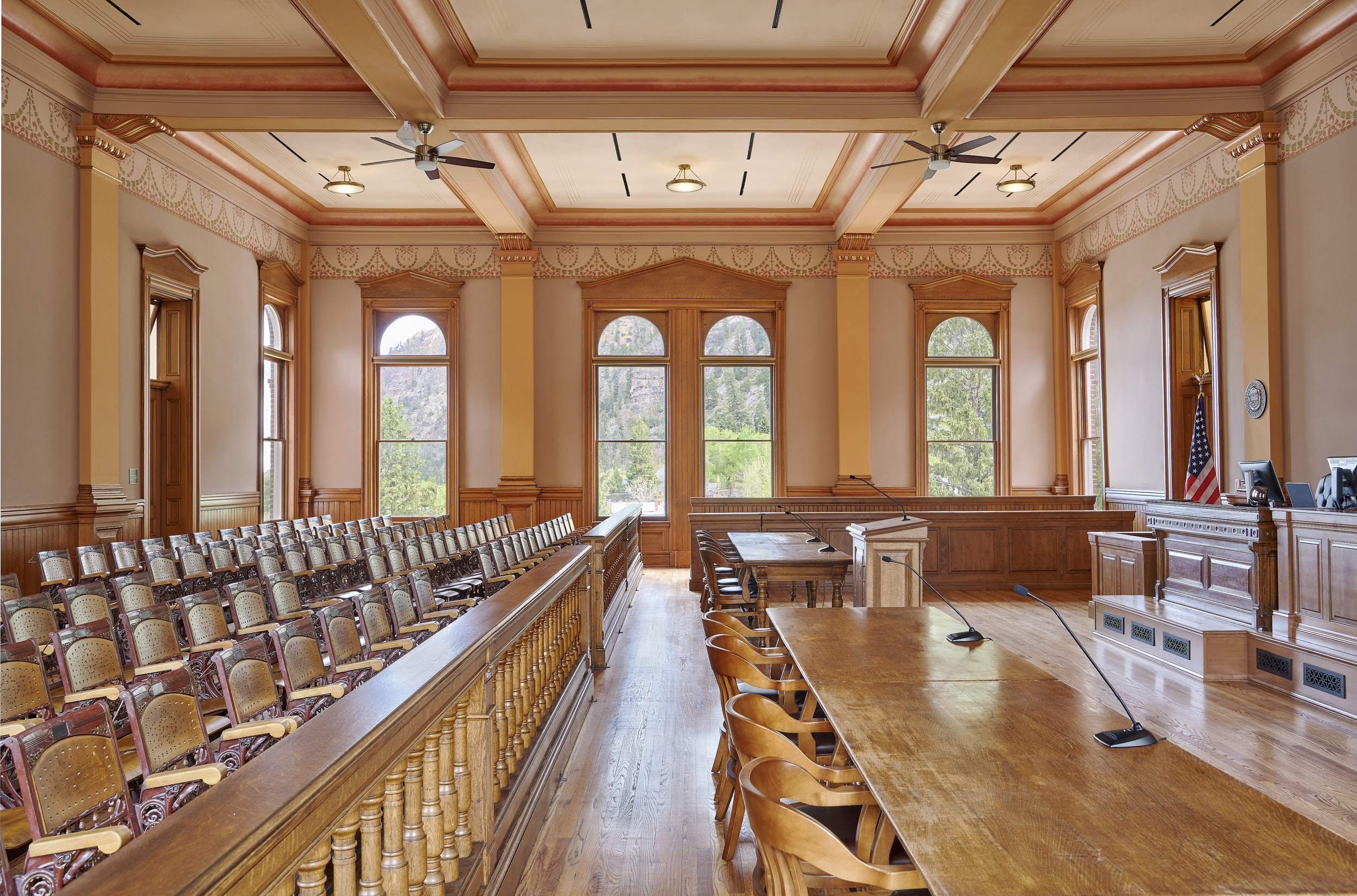 Ouray courthouse remodle, is a fine example of histiric architecture being combined with new construction.
