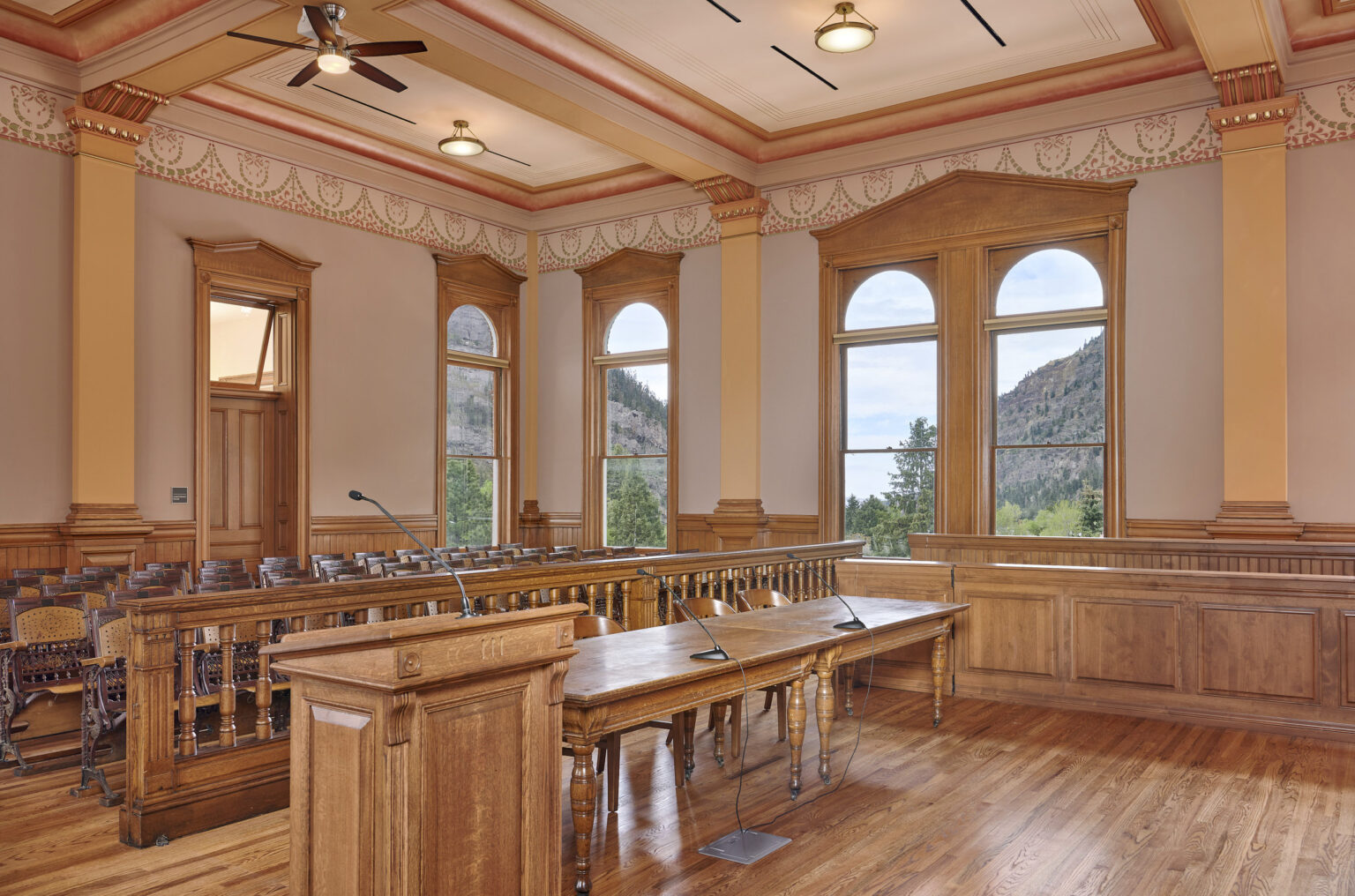 Ouray courthouse remodle, is a fine example of histiric architecture being combined with new construction.