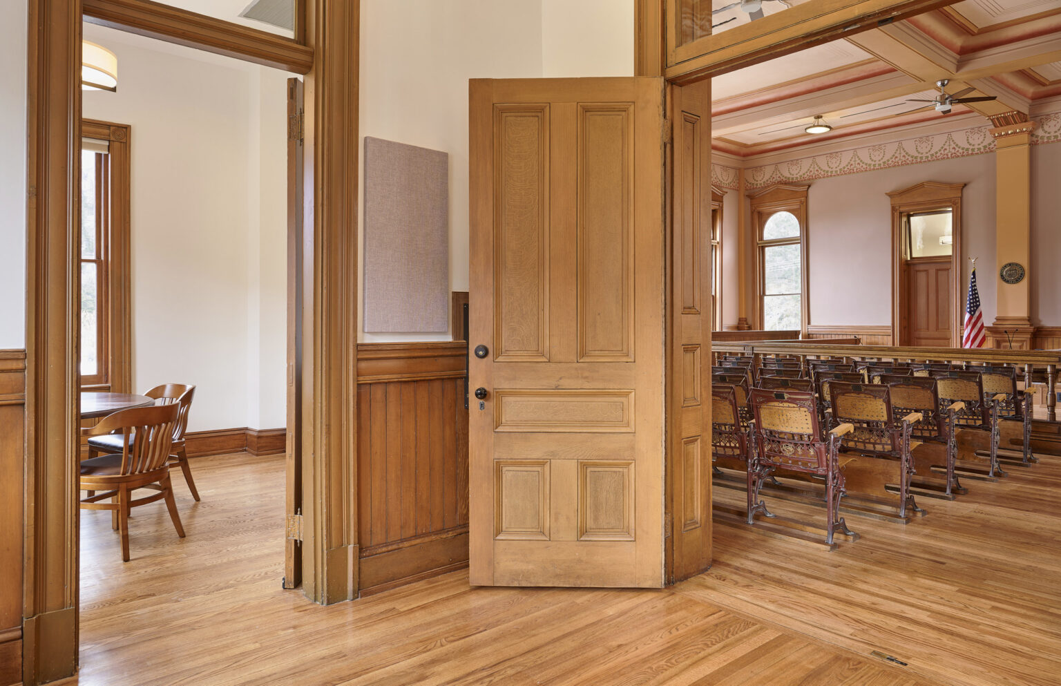 Ouray courthouse remodle, is a fine example of histiric architecture being combined with new construction.